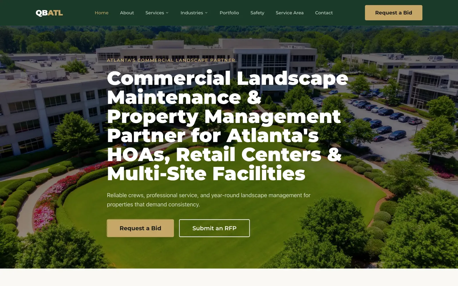 Homepage of Landscaping Website Concept, landscaping / yard care website by AMPDmedia